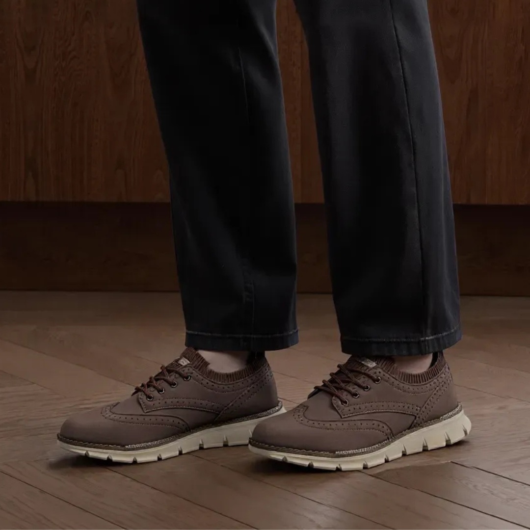 Orthopedic Men Shoes Genuine Vegan Leather Ultra Comfortable Lightweight Casual Shoes