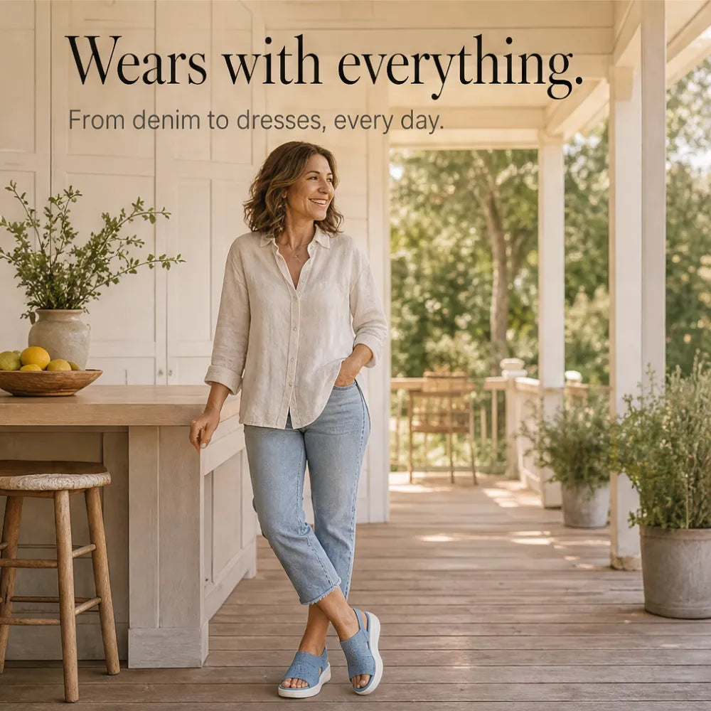 softesth– Knit Platform Comfort Sandals for Women