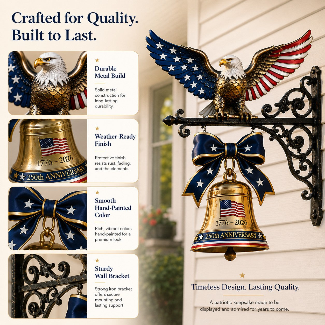 🔔🔔 Ring in the Semiquincentennial: 1776-2026 "Spirit of Liberty" Eagle Bell