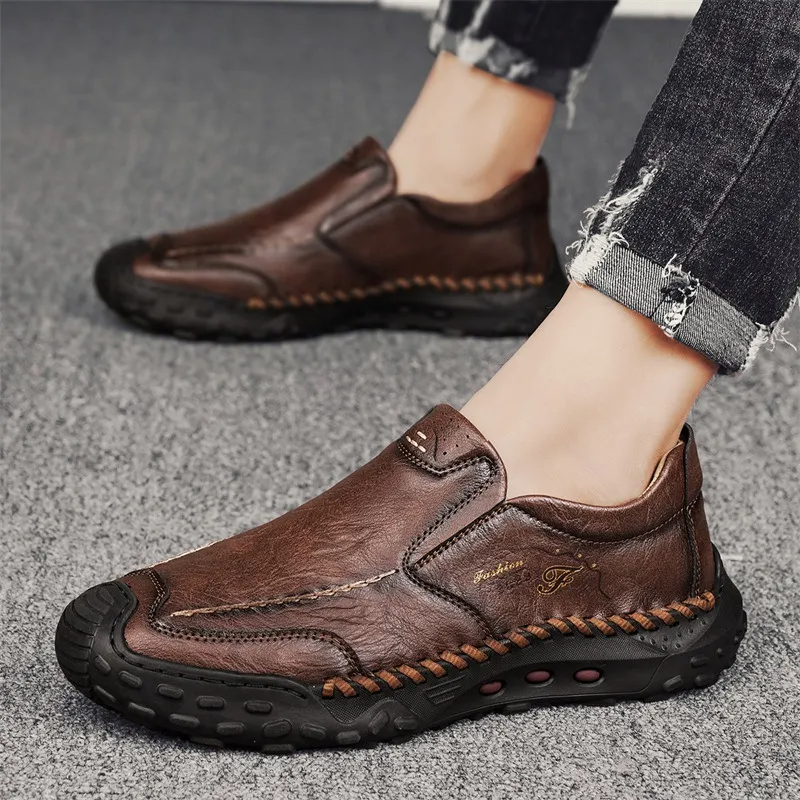 🔥Today 50% off🔥Men's latest genuine leather handmade orthopedic shoes with arch support to relieve foot pain