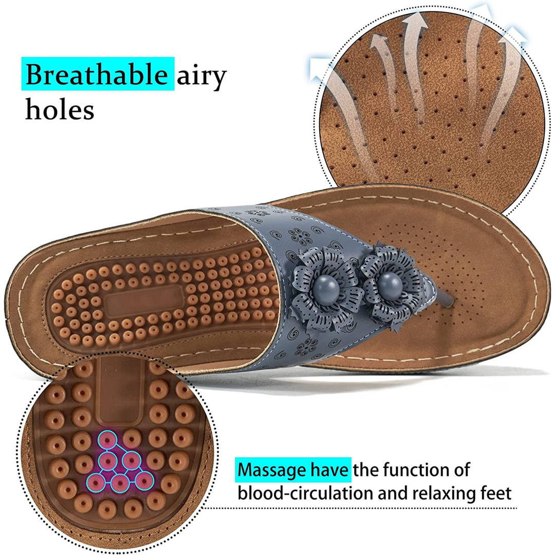 Uniqcloud Massage Arch Support Cushion Footbed Flip-Flops