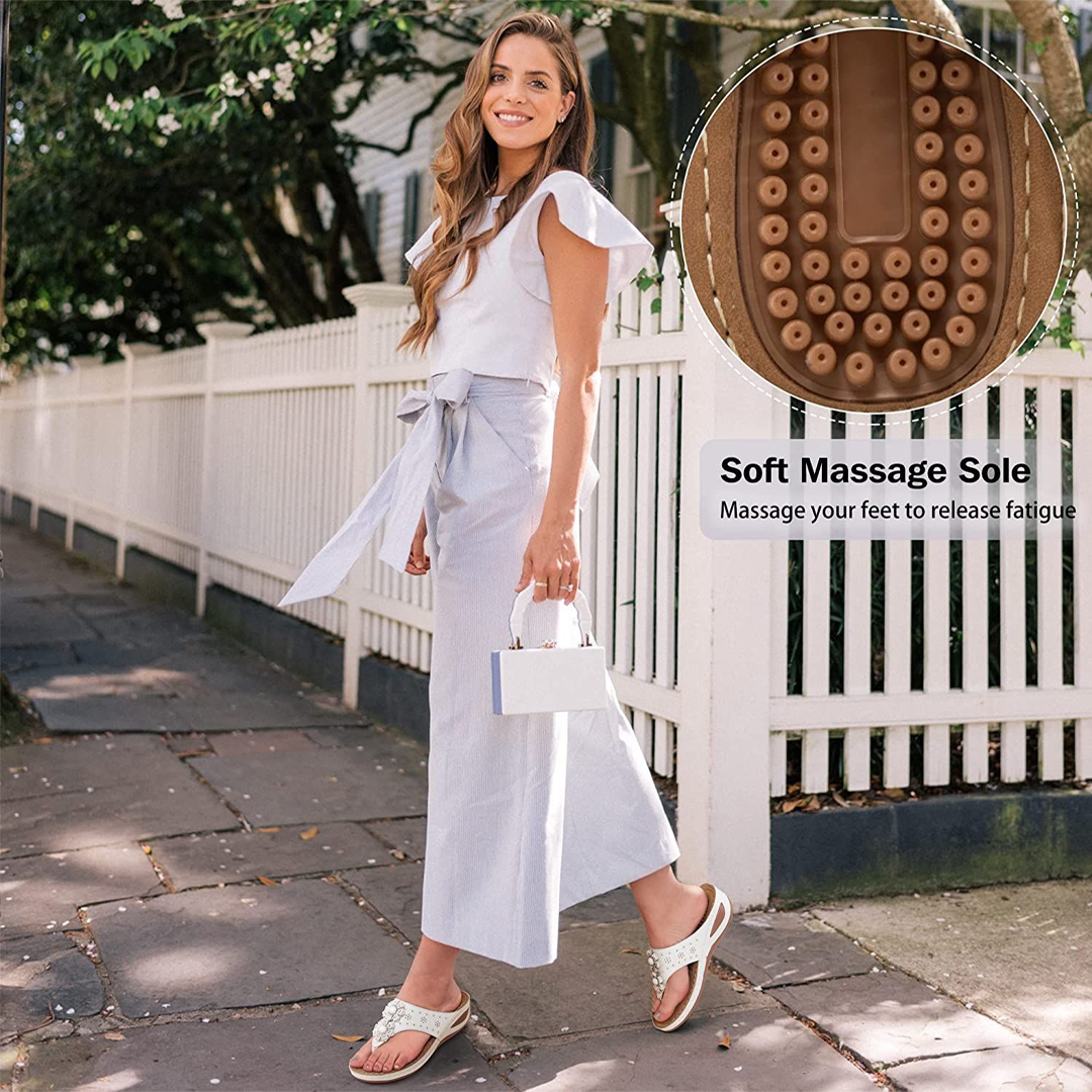 Uniqcloud Massage Arch Support Cushion Footbed Flip-Flops