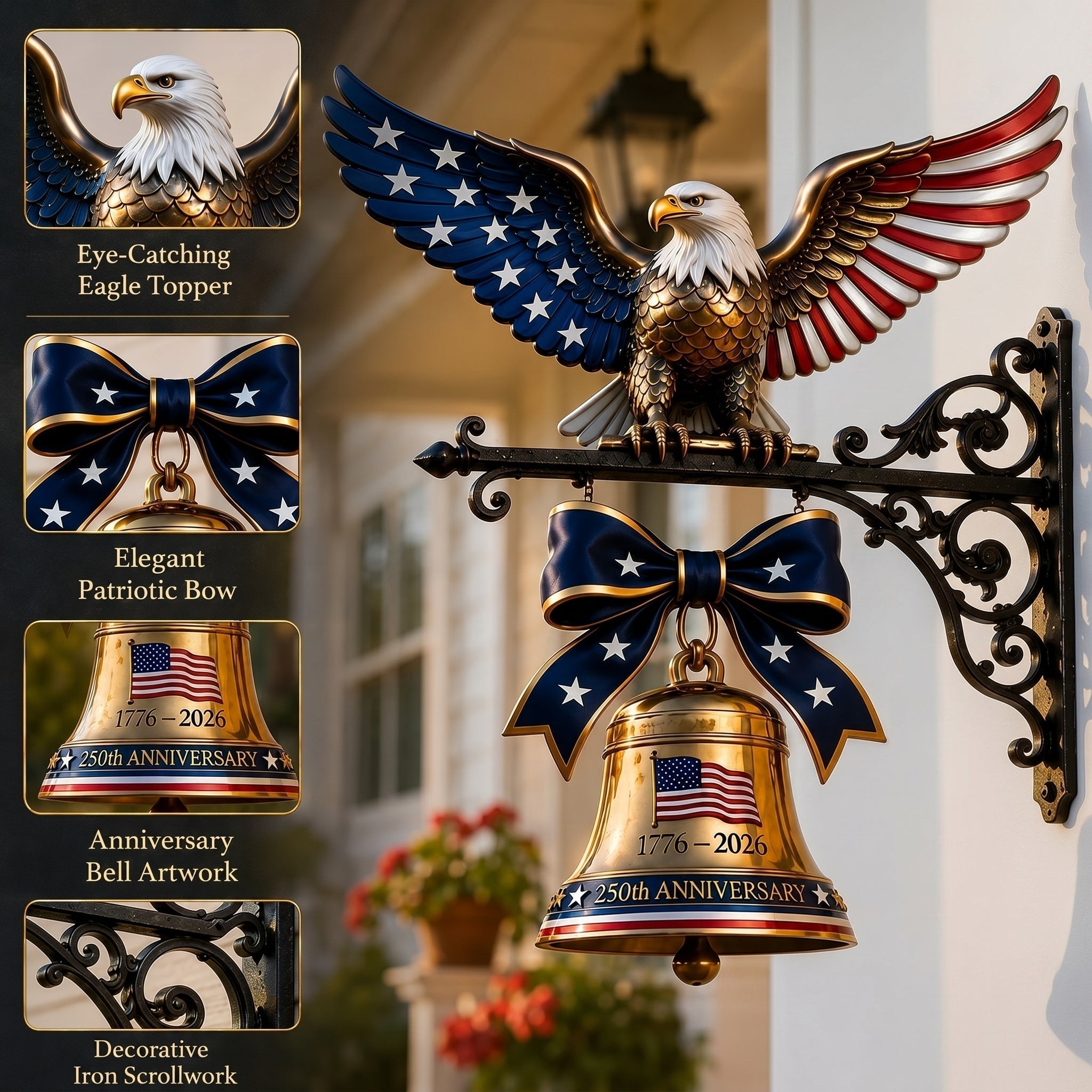 🔔🔔 Ring in the Semiquincentennial: 1776-2026 "Spirit of Liberty" Eagle Bell
