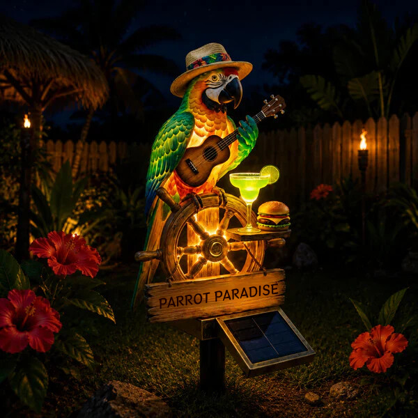 🔥Last Day 70% OFF🔥 - 🌴 Solar-Powered Parrot Garden Light