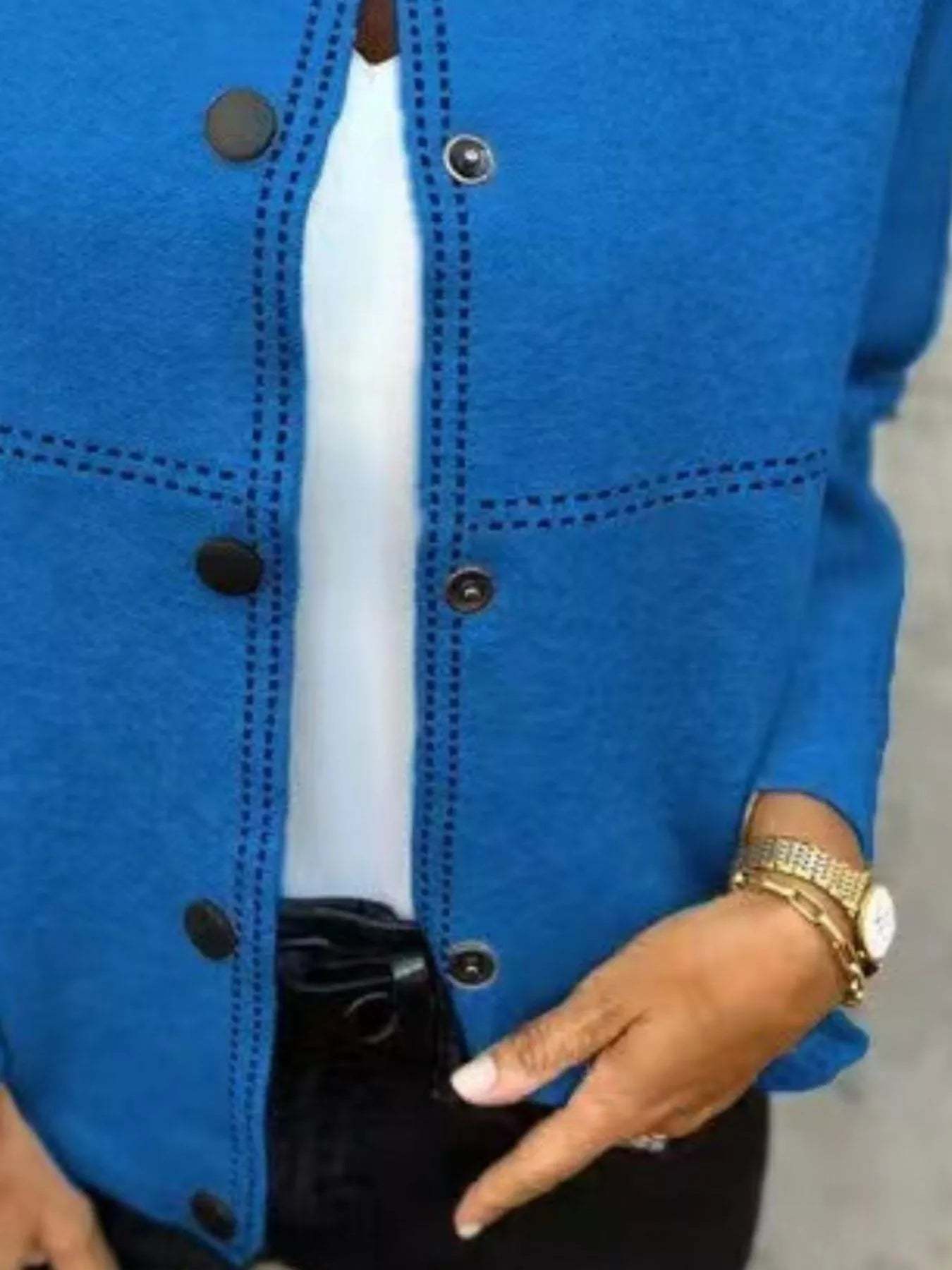 Hazel Blues® | Button Up Long Sleeve Cardigan