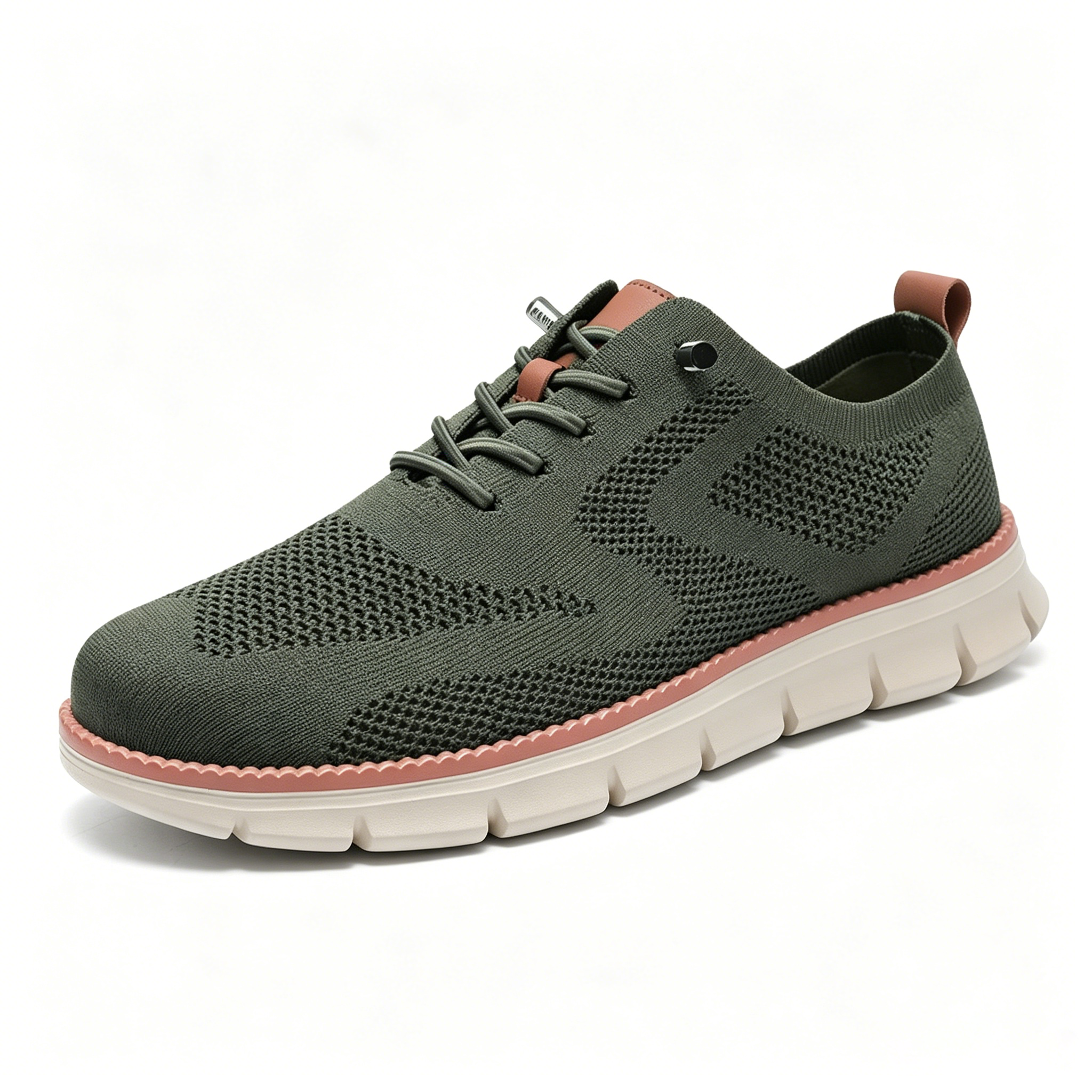 🔥LAST DAY  OFF🔥Men's Breathable Flyknit Loafers (Large Sizes) — Lightweight, Lace-up Casual Footwear