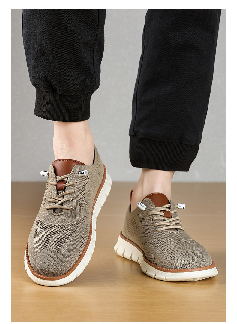 🔥LAST DAY 60% OFF🔥Men's Breathable Flyknit Loafers  — Lightweight, Lace-up Casual Footwear