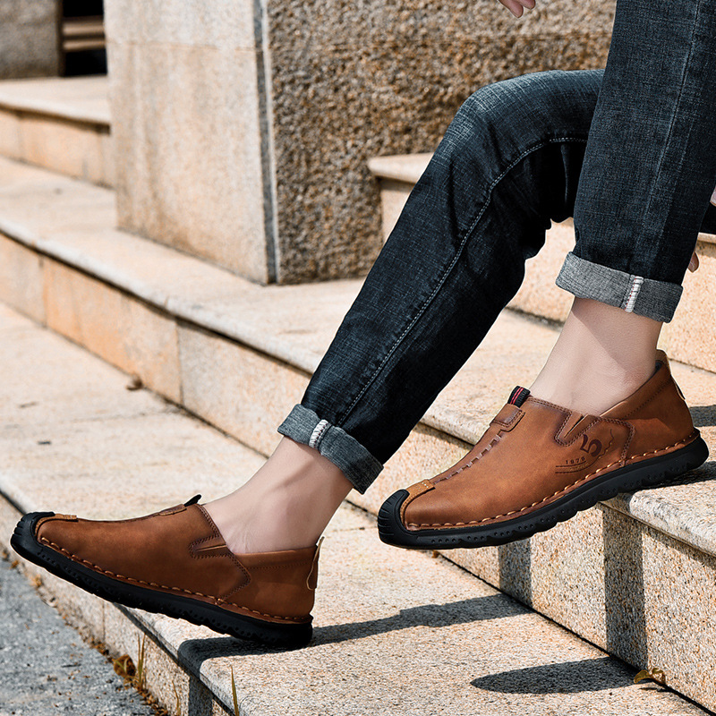 🔥LAST DAY 70% OFF🔥Men’s Vintage Hand Sewn Leather Slip On Loafers