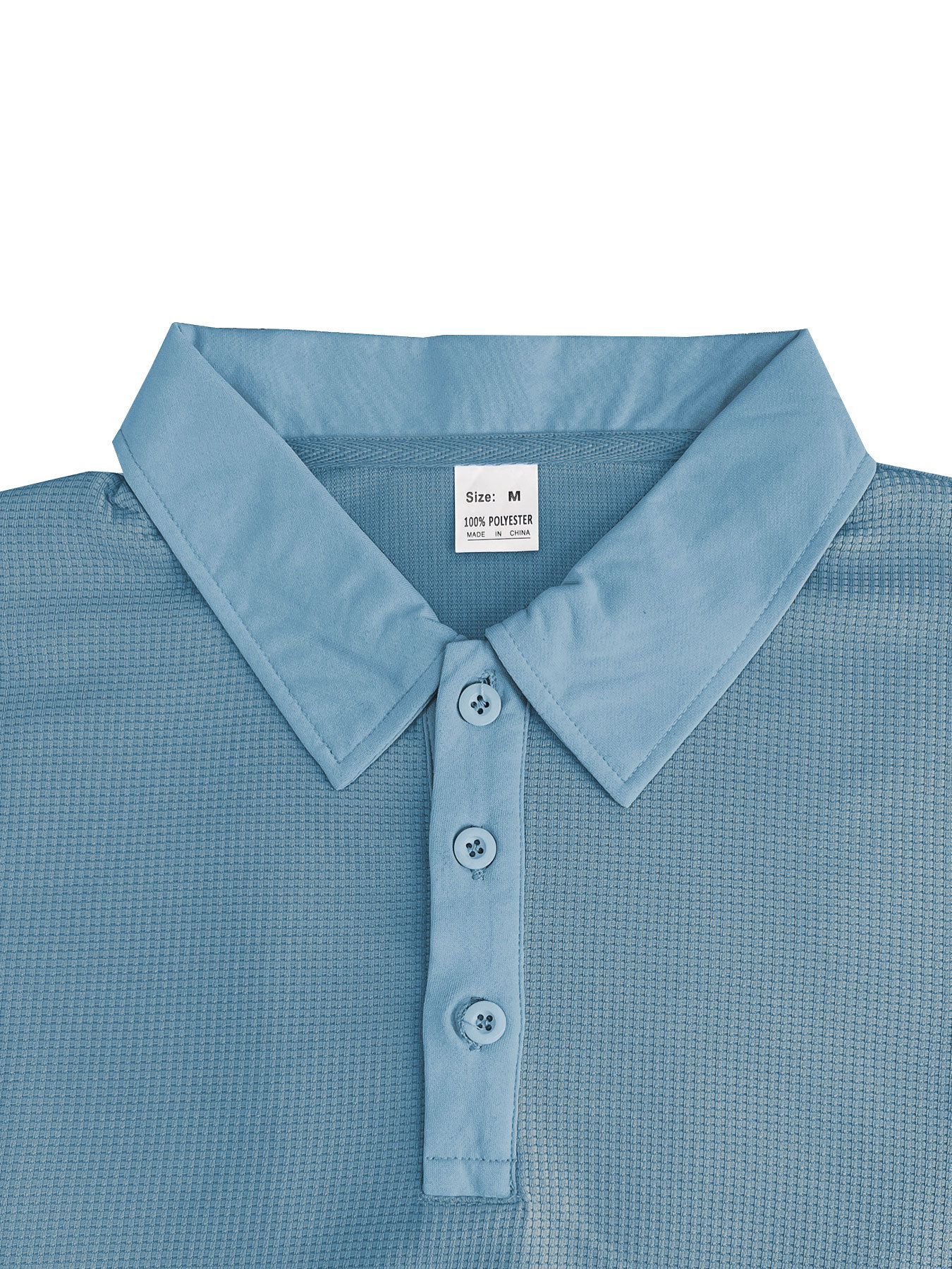Waffle Short Sleeve Polo Shirt Men’s Fashion Summer Lapel Tops
