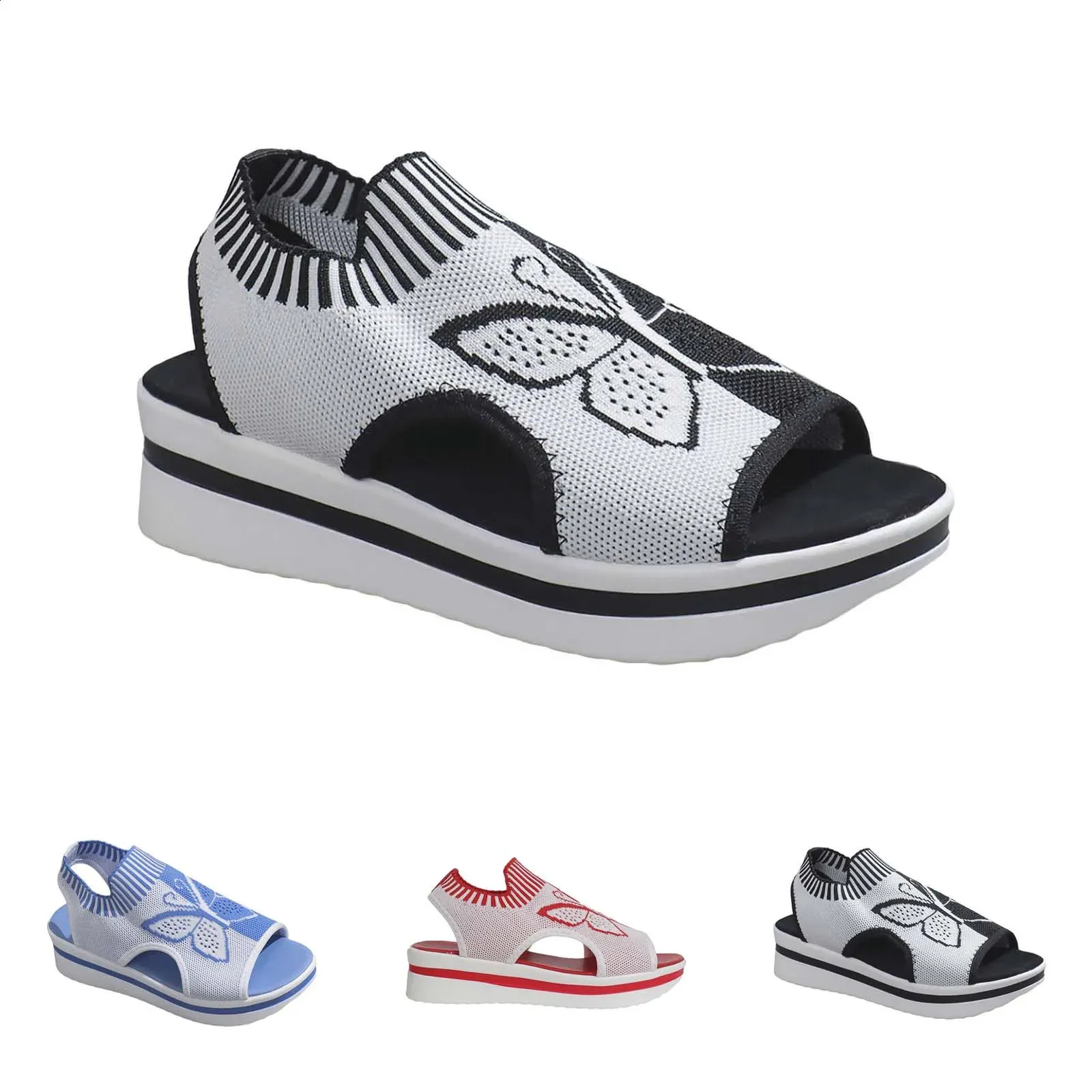 Casual Platform Sandals for Men Flat Sole Modern Slippers Outdoor Recreation Shoes - 1 of 10