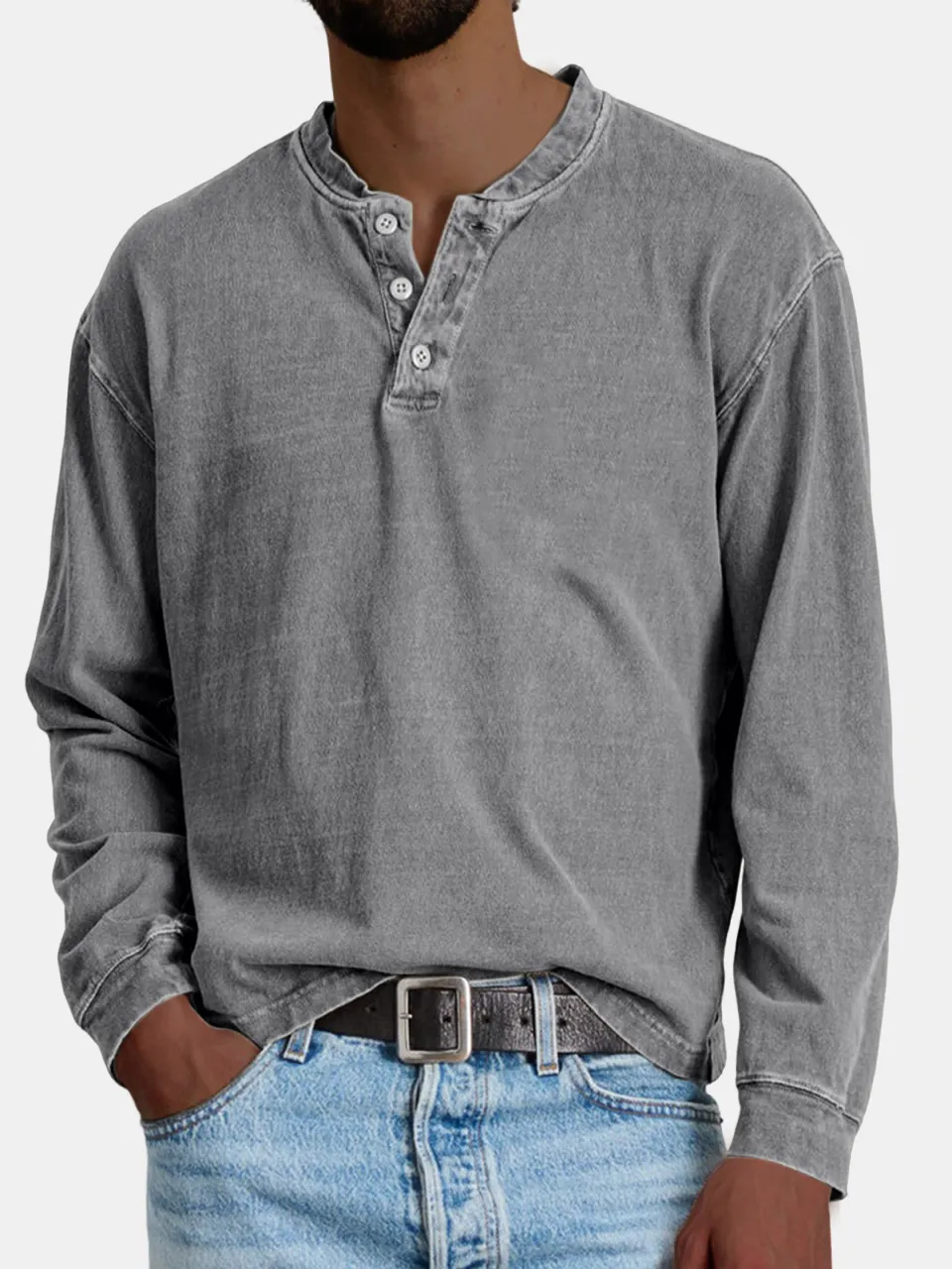 Men Can’t Get Enough of This Cozy Henley Shirt