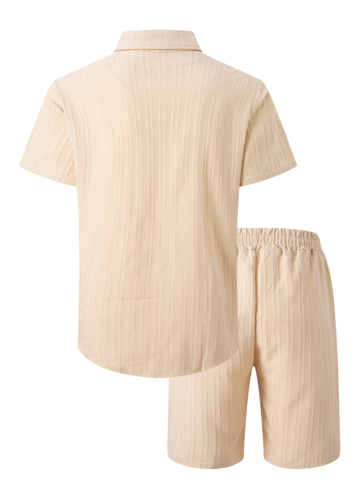 BLVB Mens Cotton Linen 2 Piece Outfits Casual Short Sleeve Button down Shirts and Shorts Sets Summer Tracksuit
