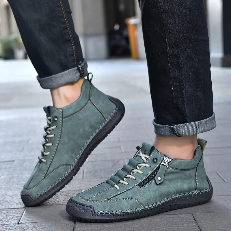 ⏰LAST DAY-70% OFF🛒Men's Outdoor Casual Leather Boots – Comfortable for Walking & Driving