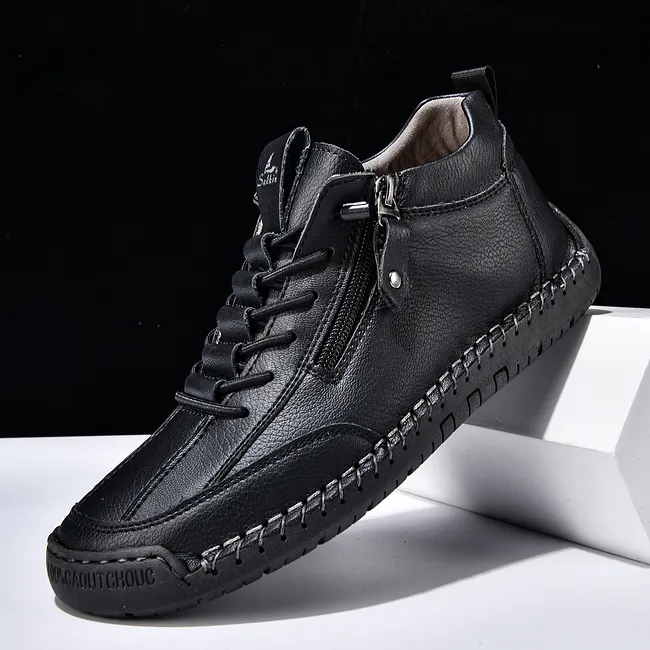 ⏰LAST DAY-70% OFF🛒Men's Outdoor Casual Leather Boots – Comfortable for Walking & Driving