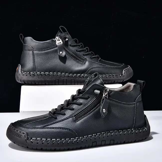 ⏰LAST DAY-70% OFF🛒Men's Outdoor Casual Leather Boots – Comfortable for Walking & Driving