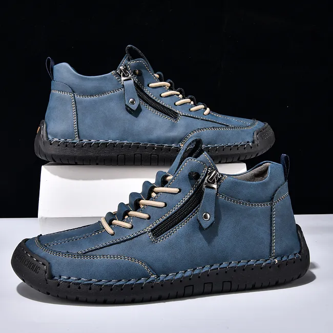 ⏰LAST DAY-70% OFF🛒Men's Outdoor Casual Leather Boots – Comfortable for Walking & Driving