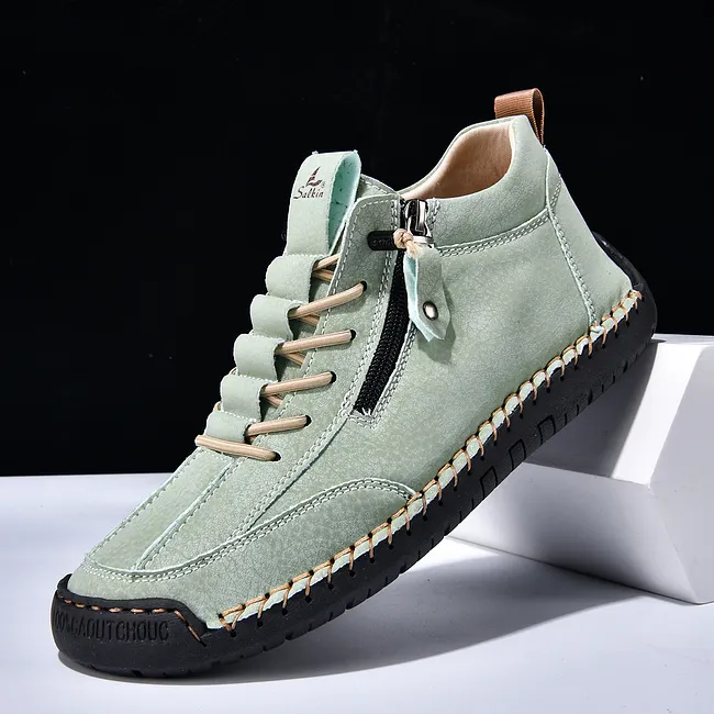 ⏰LAST DAY-70% OFF🛒Men's Outdoor Casual Leather Boots – Comfortable for Walking & Driving