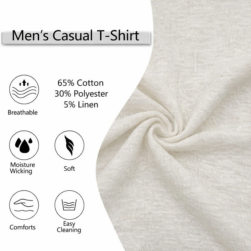 🔥LSAT DAY 50% OFF💥  Men Lightweight Linen V-Neck Long Sleeve Tee
