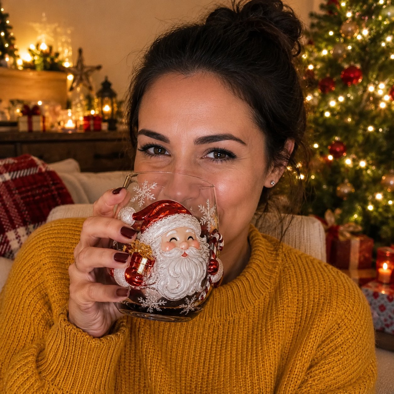 🔥 Last Day 50% OFF –🎄🎅 Magical Christmas 3D Glass Cup Collection 