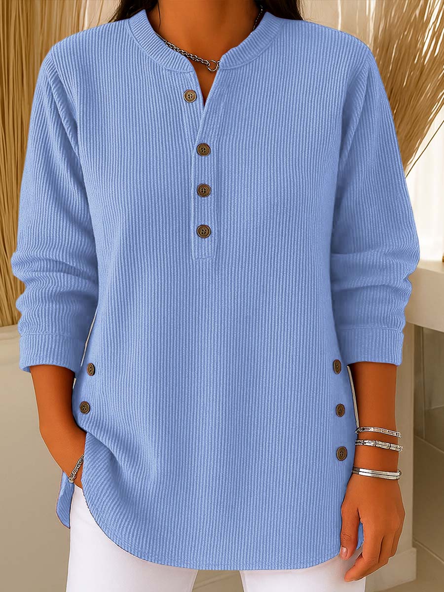 CLEARANCE SALE🔥 Women's Solid Color Crew Neck Long Sleeve Casual Loose Knit Pullover
