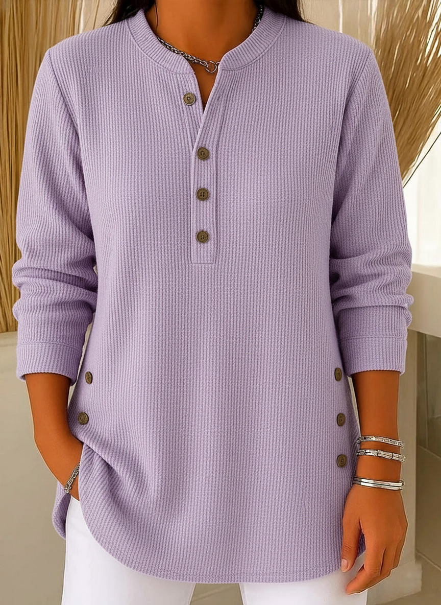 CLEARANCE SALE🔥 Women's Solid Color Crew Neck Long Sleeve Casual Loose Knit Pullover