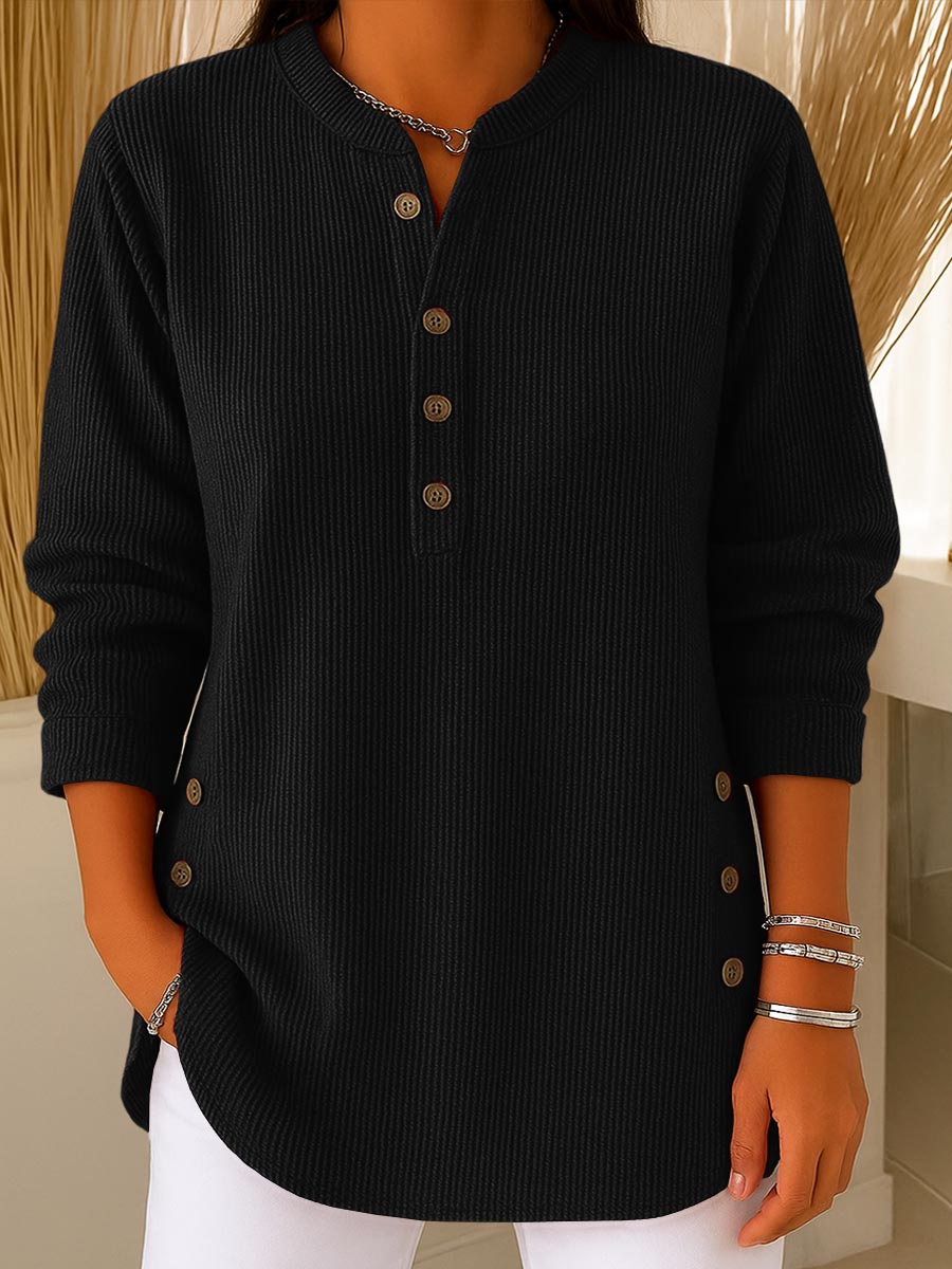 CLEARANCE SALE🔥 Women's Solid Color Crew Neck Long Sleeve Casual Loose Knit Pullover