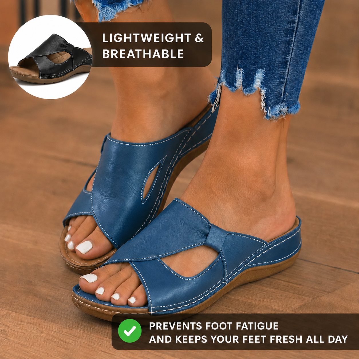 📣 LAST DAY -70%OFF 🔥 Orthopedic Cross-Strap Leather Sandals