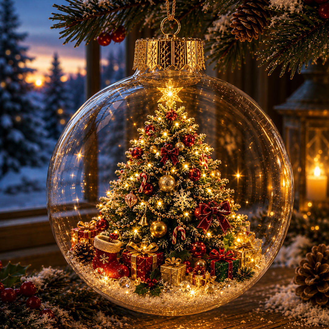 🔥Limited time 70% OFF -✨🎄 Glowing Christmas Story Ornament – Light-Up Mini Holiday Scene