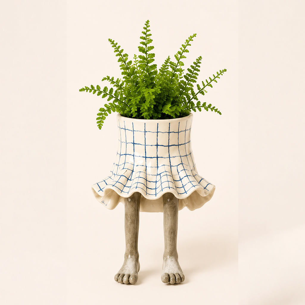 🔥🎁🌸Creative Furniture Flower Pot | Fun Leg-Shaped Ceramic Planter