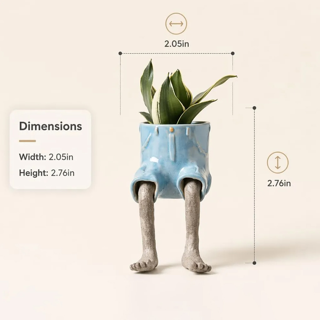 🔥🎁🌸Creative Furniture Flower Pot | Fun Leg-Shaped Ceramic Planter