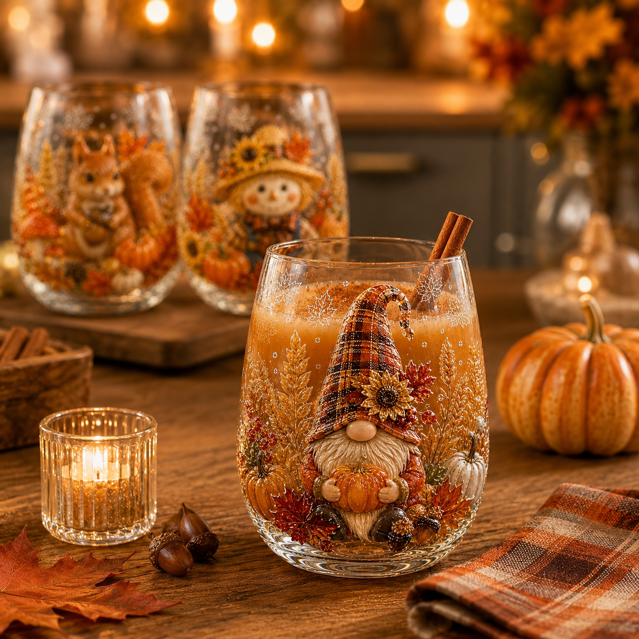 🔥 Last Day 50% OFF –🍂✨Autumn Harvest Glass Cup Set