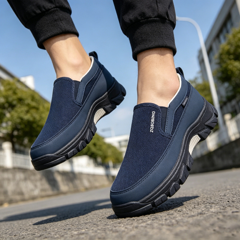 ⏰Limited Time Sale 70% OFF🔥Men's High-Support Mesh Slip-On Walking Shoes for Hot, Tired & Wide Feet | Arch Support for Daily Walks