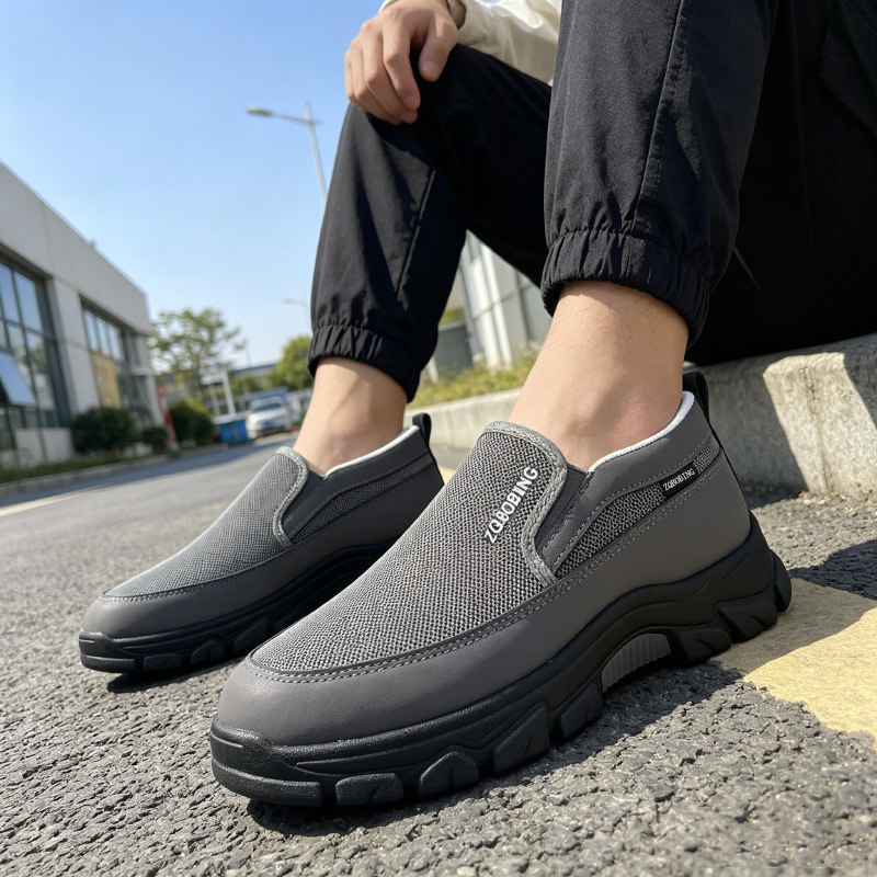 ⏰Limited Time Sale 70% OFF🔥Men's High-Support Mesh Slip-On Walking Shoes for Hot, Tired & Wide Feet | Arch Support for Daily Walks