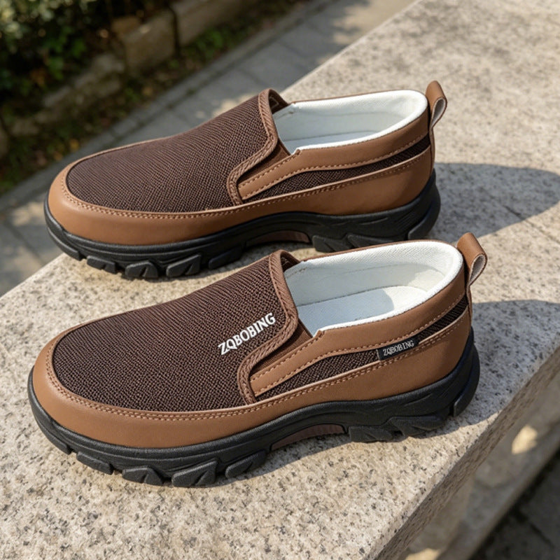 ⏰Limited Time Sale 70% OFF🔥Men's High-Support Mesh Slip-On Walking Shoes for Hot, Tired & Wide Feet | Arch Support for Daily Walks