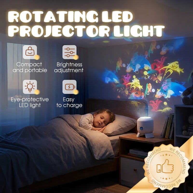 🌈Dynamic Rotating LED Light Projector – Calm & relaxation for your home. Gentle moving lights ease restless nights.