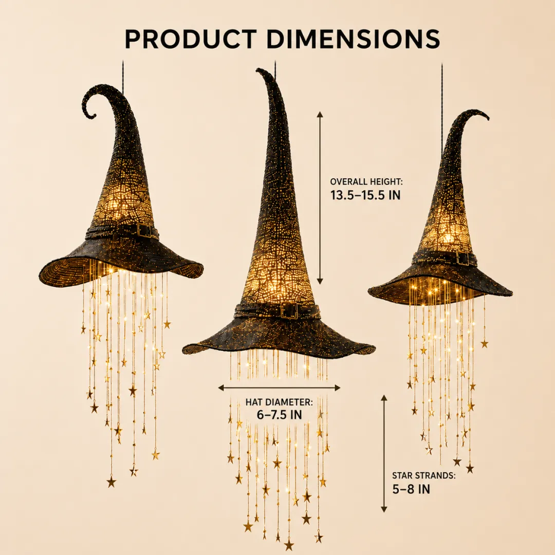 🎃✨Lighted Witch Hat Hanging Chime🔔👻