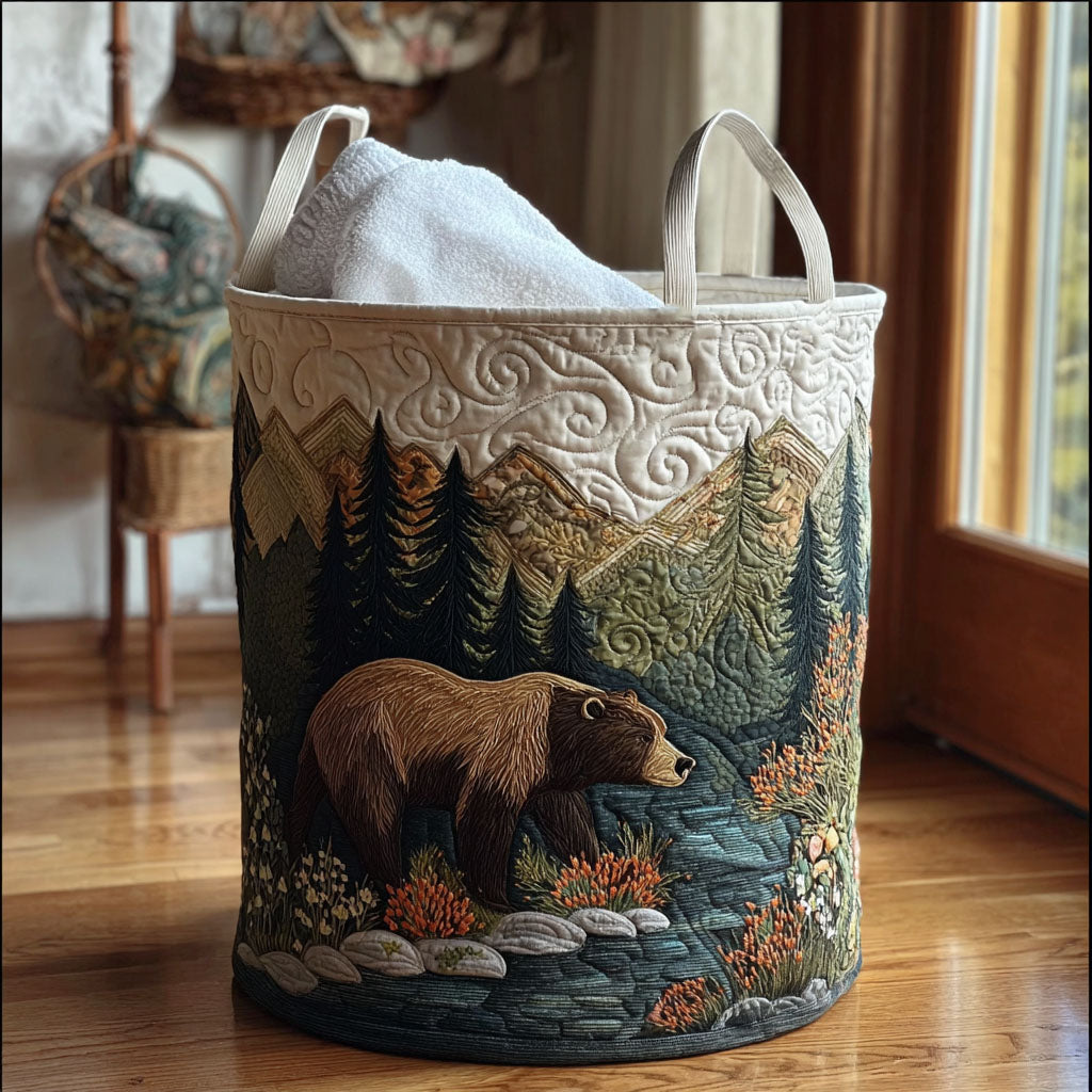 Deep Forest Wanderer Quilted Laundry Basket NCU0PTT1741