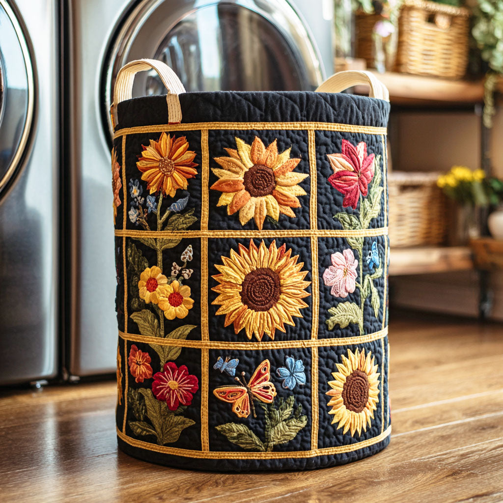 Sunflower Quilted Laundry Basket NCU0QN042