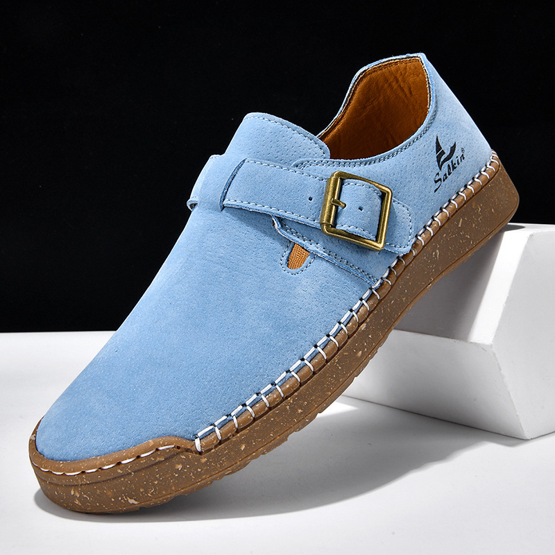 ⏰LAST DAY-60% OFF🛒Women's Buckle Strap Leather Shoes – Comfortable for Walking & Leisure