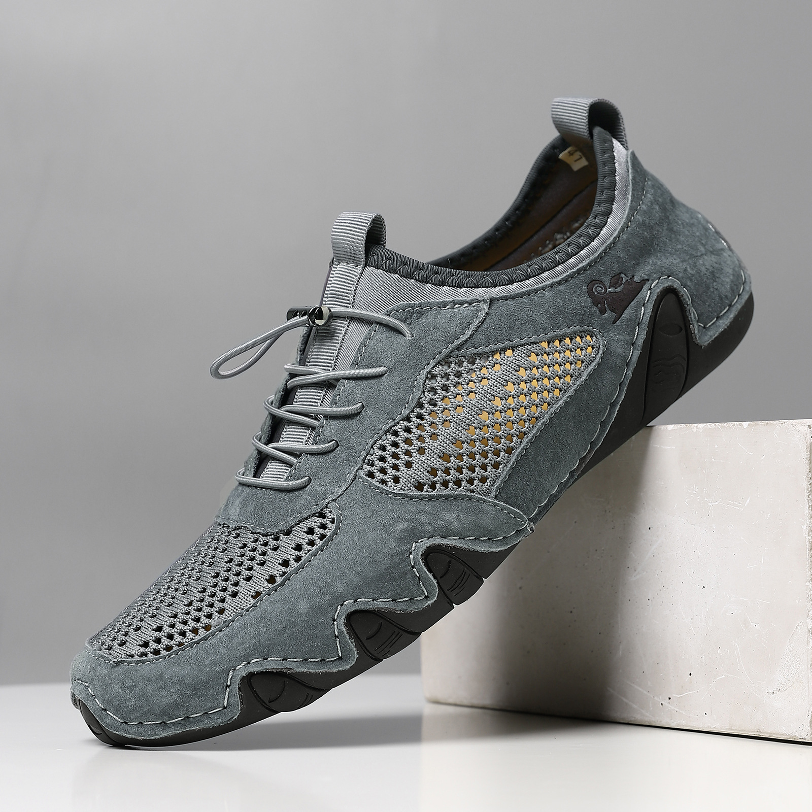 🔥On This Week Sale OFF 70%—Men'S Casual Sports Shoes Large Size Sewn Genuine Leather Mesh Shoes Octopus Men'S Shoes