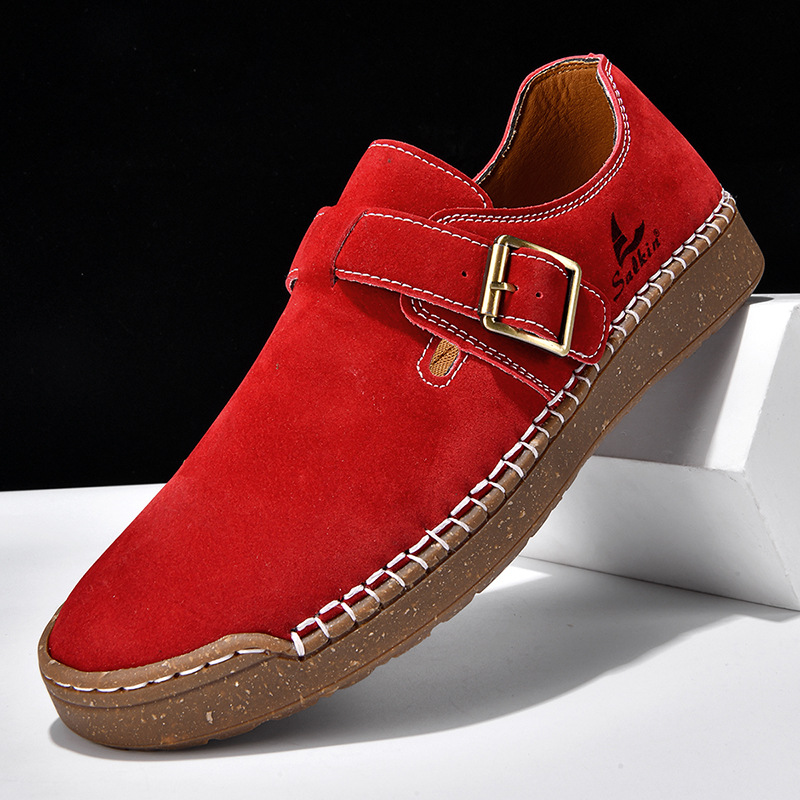 ⏰LAST DAY-60% OFF🛒Women's Buckle Strap Leather Shoes – Comfortable for Walking & Leisure