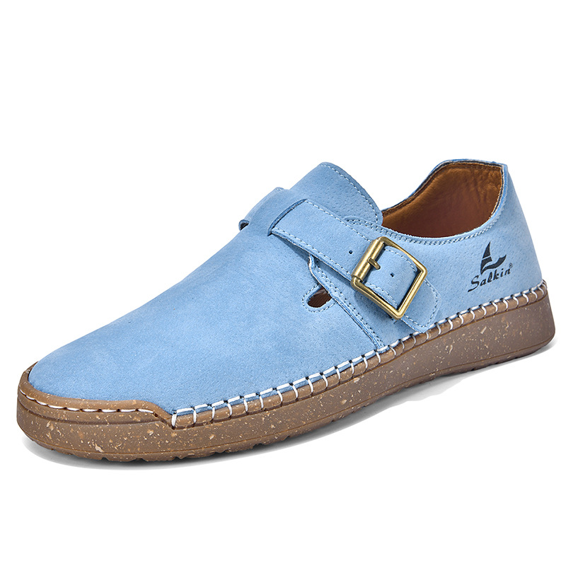 ⏰LAST DAY-60% OFF🛒Women's Buckle Strap Leather Shoes – Comfortable for Walking & Leisure