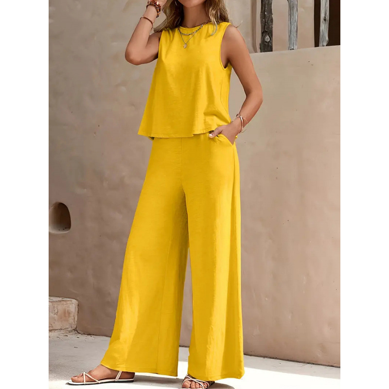 🔥Now 70% Off!New Arrivals 🔥Women’s Soft Sleeveless Casual 2 Piece Pant Set