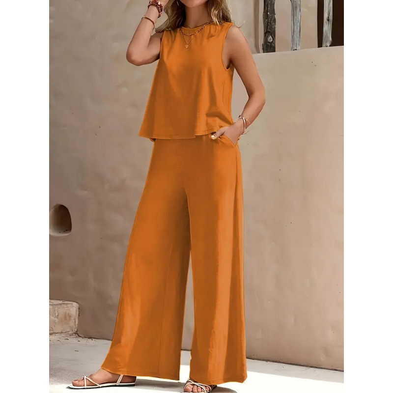 🔥Now 70% Off!New Arrivals 🔥Women’s Soft Sleeveless Casual 2 Piece Pant Set