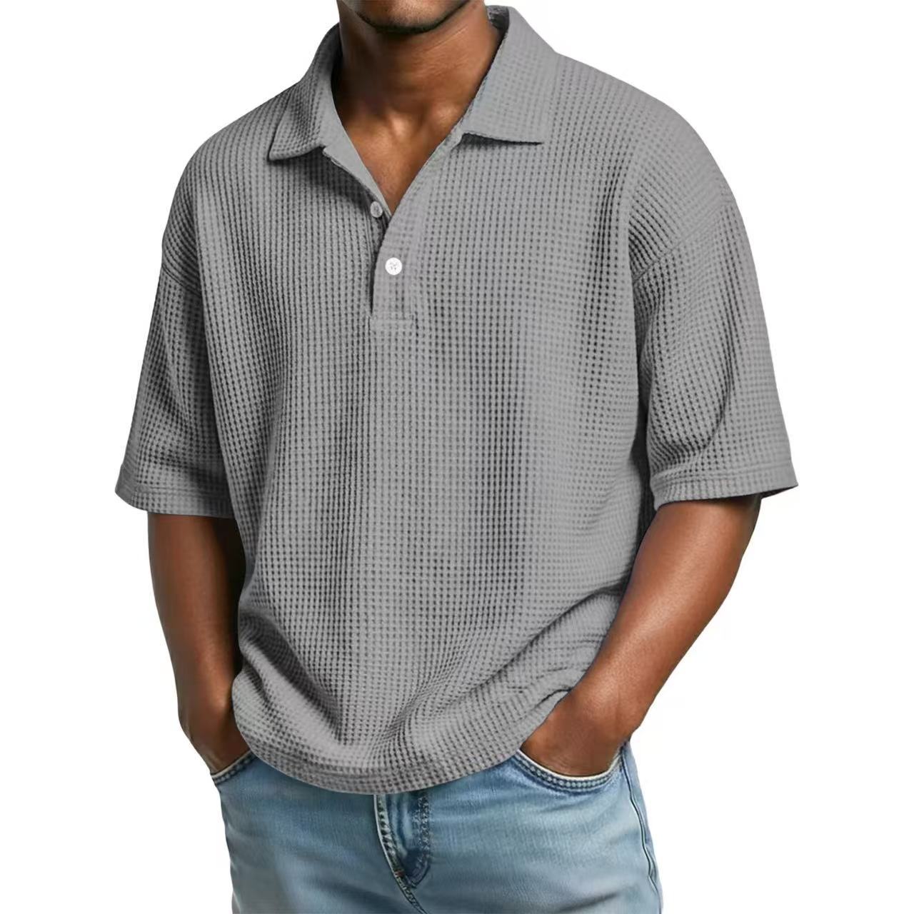 Classic Solid Polo, Breathable & Comfort Fit for Daily & Business