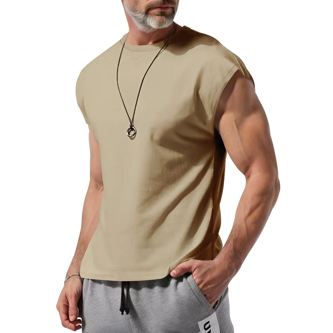 Men Workout  Gym Pullover Plain Breathable Quick Dry Athletic Shirts