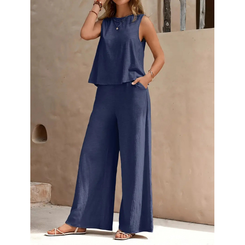 🔥Now 70% Off!New Arrivals 🔥Women’s Soft Sleeveless Casual 2 Piece Pant Set