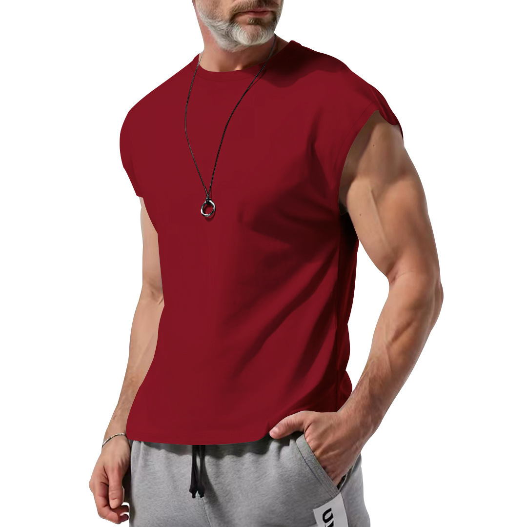 Men Workout  Gym Pullover Plain Breathable Quick Dry Athletic Shirts