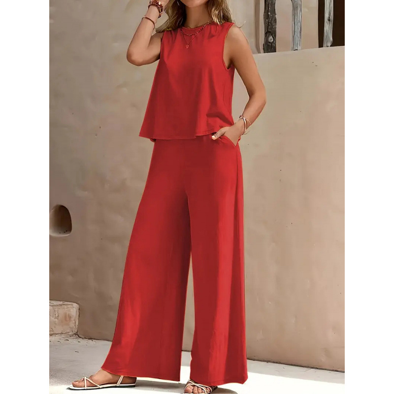 🔥Now 70% Off!New Arrivals 🔥Women’s Soft Sleeveless Casual 2 Piece Pant Set