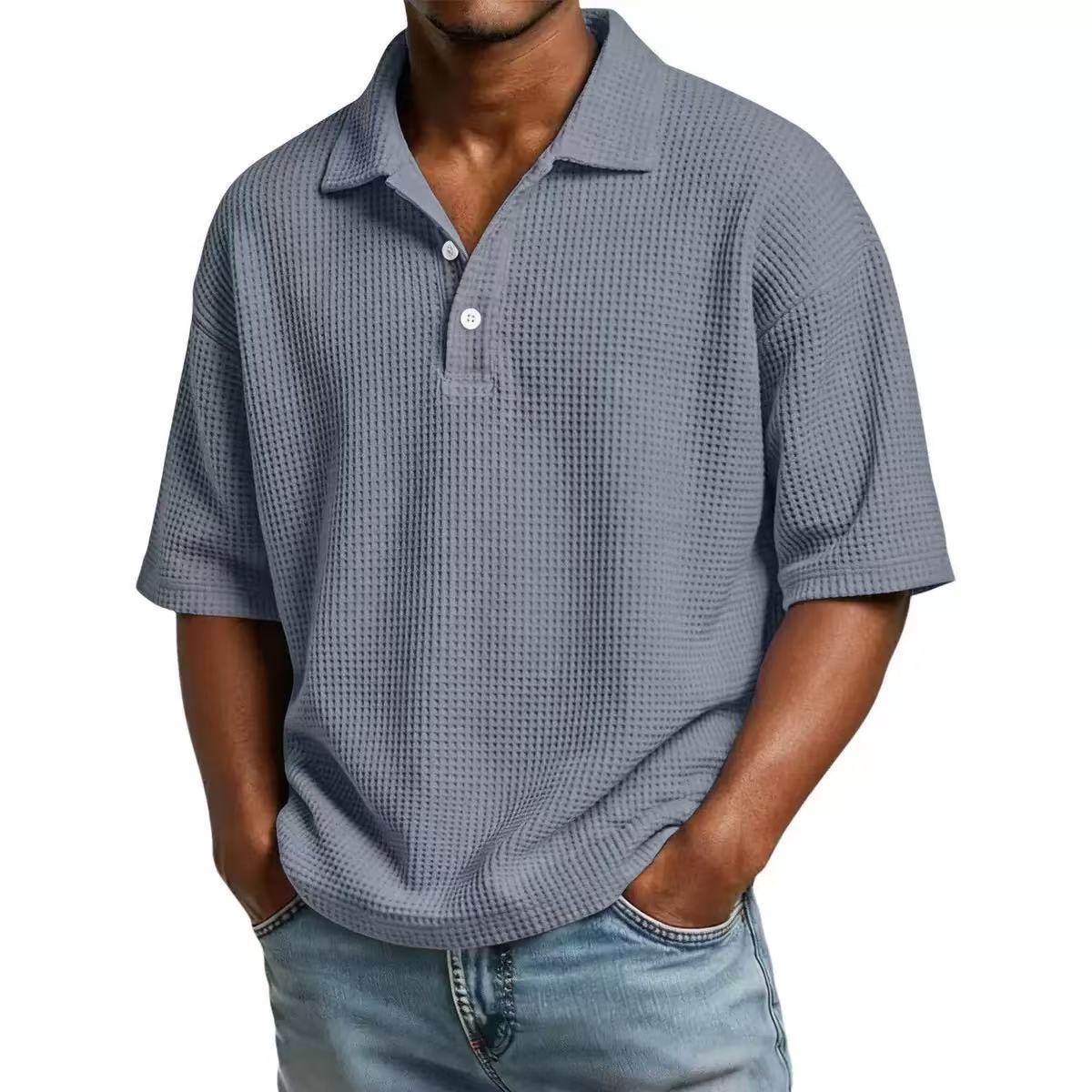 Classic Solid Polo, Breathable & Comfort Fit for Daily & Business